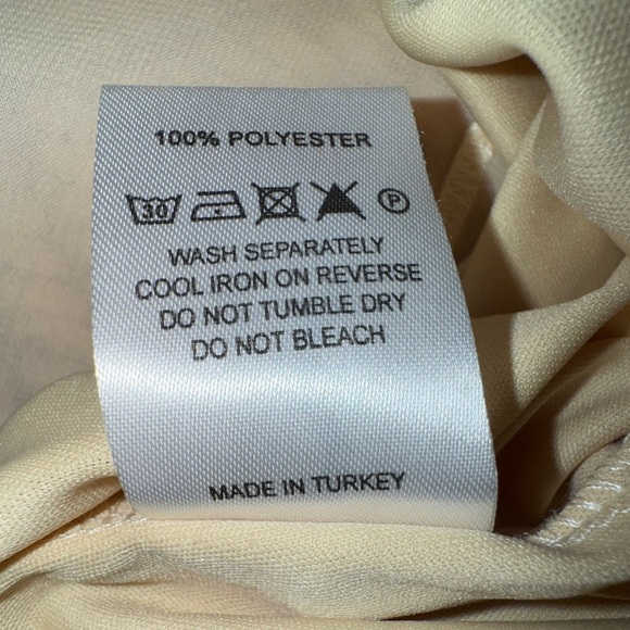 Rare London Multicolored High Low dress Plunge Neckline. Strap back Size 10VGUC - Picture 12 of 16